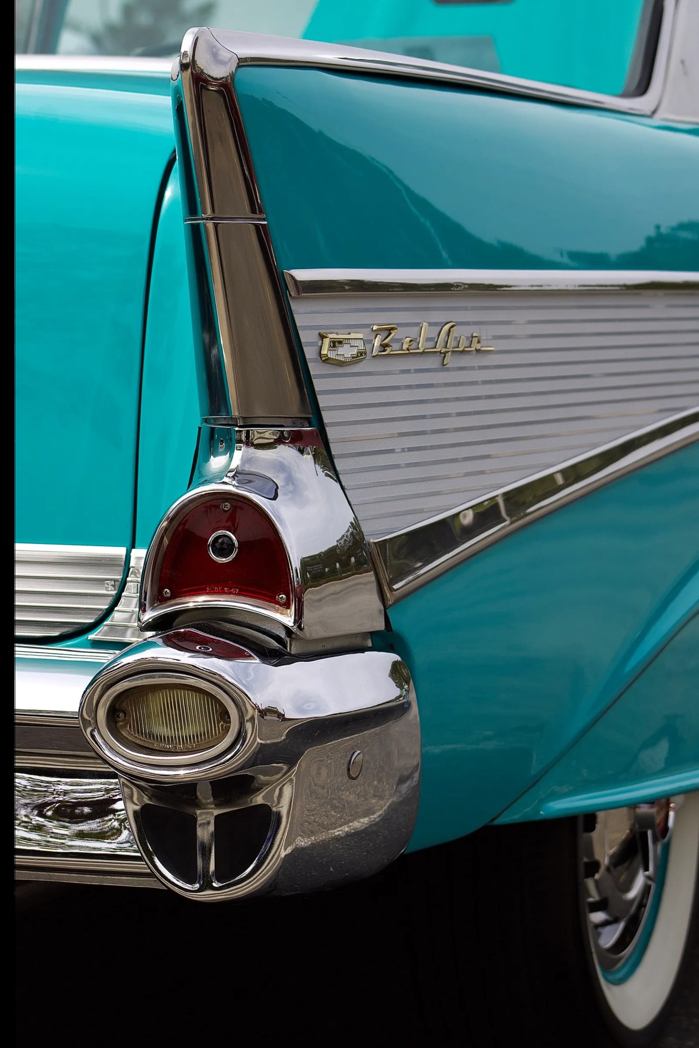 1957 Chevrolet Bel Air in Turquoise and White